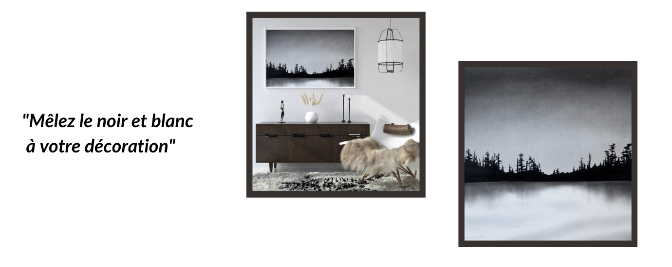 tableau noir et blanc dans votre maison